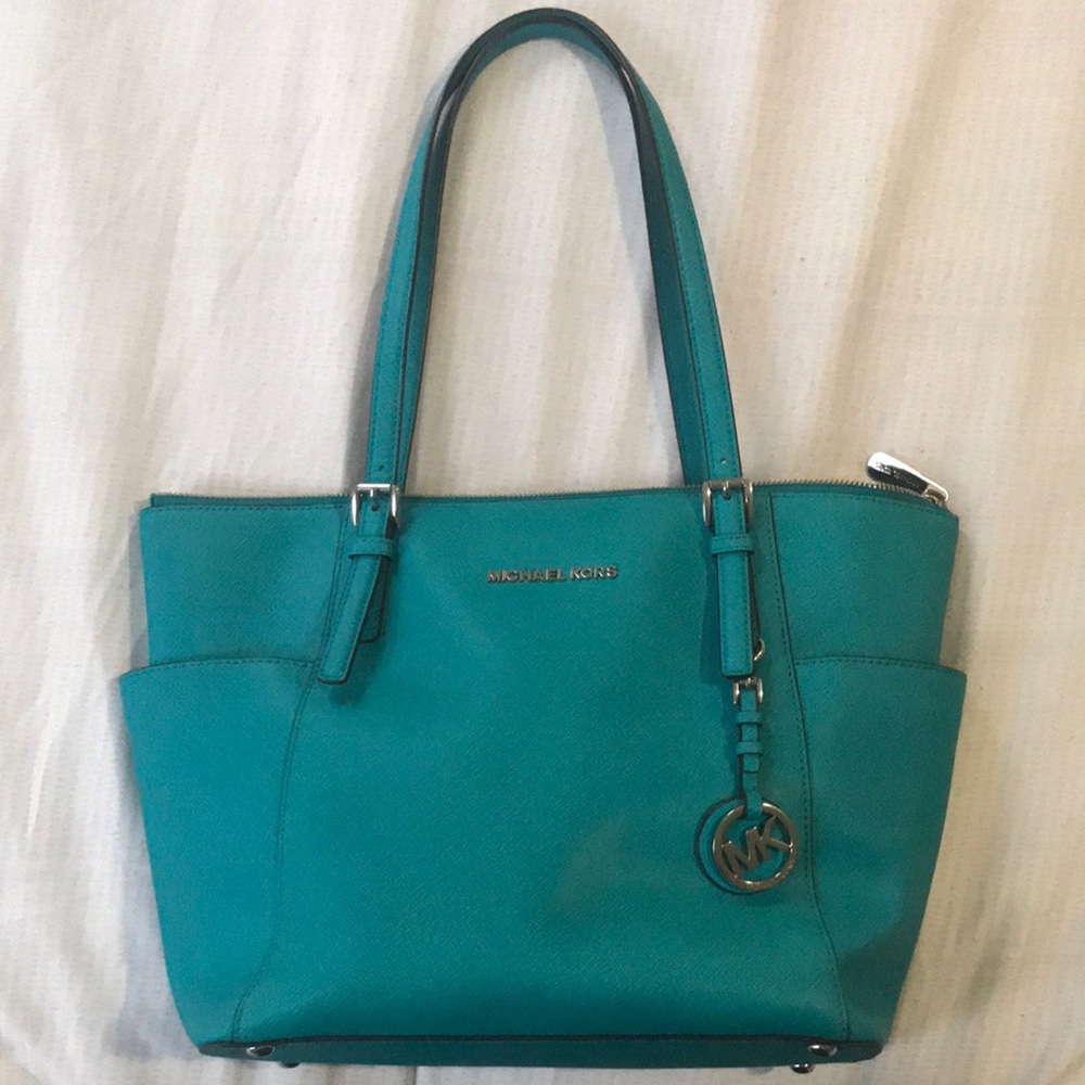 Teal/ blue green Michael Kors purse